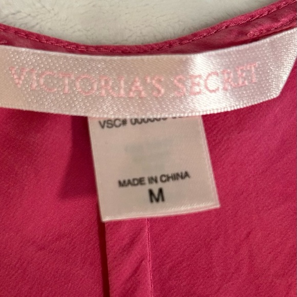 Vintage 1999 Victoria's Secret Y2K 100% Silk Raspberry Satin Dress sz M Fairy - Picture 6 of 12